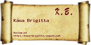 Kása Brigitta névjegykártya